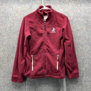 Florida State Seminoles Sweater Women Small Adult Red Full Zip Colosseum Fleece
